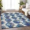 Piper Looms Mayfield Diamond AMF767 Blue Machine Washable Area Rug Lifestyle Image Feature