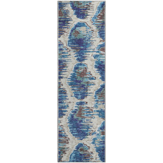 Piper Looms Mayfield Diamond AMF767 Blue Machine Washable Area Rug Runner Main Image