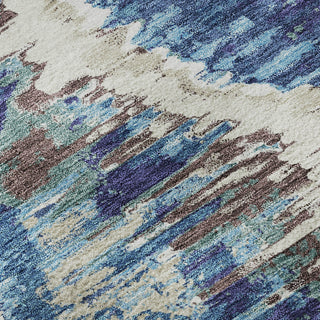 Piper Looms Mayfield Diamond AMF767 Blue Machine Washable Area Rug Swatch Image