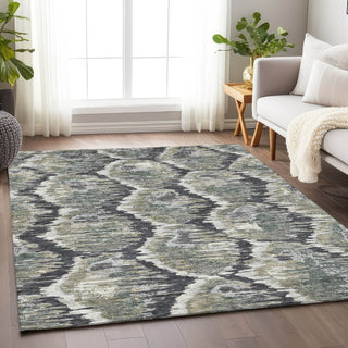 Piper Looms Mayfield Diamond AMF767 Charcoal Machine Washable Area Rug Lifestyle Image Feature