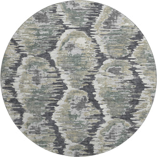 Piper Looms Mayfield Diamond AMF767 Charcoal Machine Washable Area Rug Round Main Image