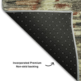 Piper Looms Mayfield Diamond AMF767 Copper Machine Washable Area Rug Backing Image