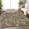 Piper Looms Mayfield Diamond AMF767 Copper Machine Washable Area Rug Lifestyle Image Feature