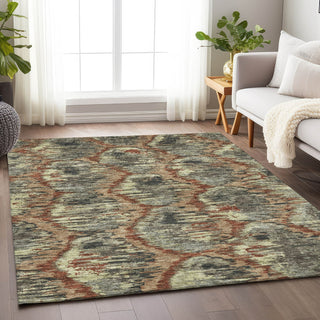Piper Looms Mayfield Diamond AMF767 Copper Machine Washable Area Rug Lifestyle Image Feature