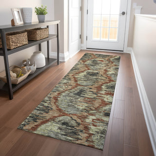 Piper Looms Mayfield Diamond AMF767 Copper Machine Washable Area Rug Runner Lifestyle Image Feature