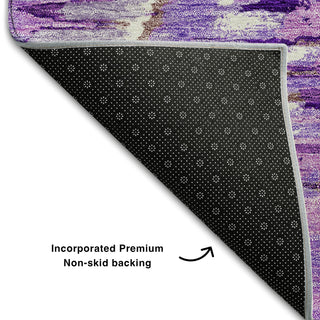 Piper Looms Mayfield Diamond AMF767 Lavender Machine Washable Area Rug Backing Image