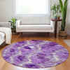 Piper Looms Mayfield Diamond AMF767 Lavender Machine Washable Area Rug Round Lifestyle Image Feature