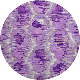 Piper Looms Mayfield Diamond AMF767 Lavender Machine Washable Area Rug Round Main Image