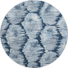 Piper Looms Mayfield Diamond AMF767 Navy Machine Washable Area Rug Round Main Image