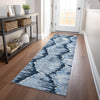 Piper Looms Mayfield Diamond AMF767 Navy Machine Washable Area Rug Runner Lifestyle Image Feature