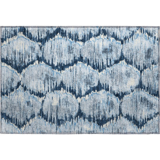 Piper Looms Mayfield Diamond AMF767 Navy Machine Washable Area Rug Scatter Main Image