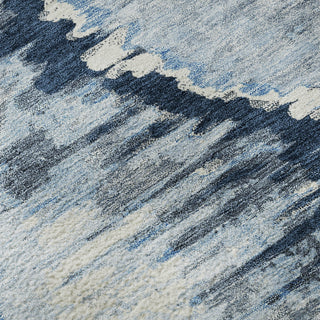 Piper Looms Mayfield Diamond AMF767 Navy Machine Washable Area Rug Swatch Image