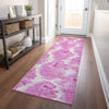 Piper Looms Mayfield Diamond AMF767 Pink Machine Washable Area Rug Runner Lifestyle Image Feature