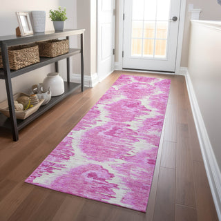 Piper Looms Mayfield Diamond AMF767 Pink Machine Washable Area Rug Runner Lifestyle Image Feature