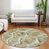 Piper Looms Mayfield Diamond AMF767 Taupe Machine Washable Area Rug Round Lifestyle Image Feature