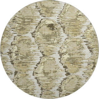 Piper Looms Mayfield Diamond AMF767 Taupe Machine Washable Area Rug Round Main Image