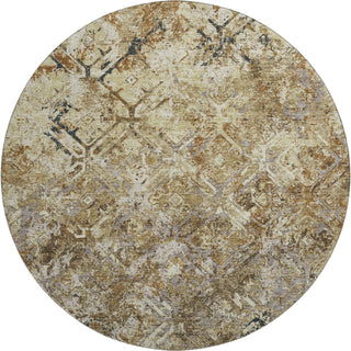 Piper Looms Mayfield Diamond AMF768 Beige Machine Washable Area Rug Round Main Image