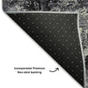 Piper Looms Mayfield Diamond AMF768 Black Machine Washable Area Rug Backing Image