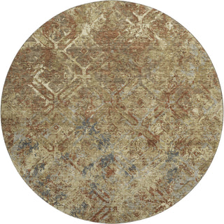 Piper Looms Mayfield Diamond AMF768 Brown Machine Washable Area Rug Round Main Image