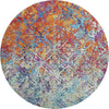 Piper Looms Mayfield Diamond AMF768 Copper Machine Washable Area Rug Round Main Image
