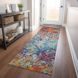 Piper Looms Mayfield Diamond AMF768 Copper Machine Washable Area Rug Runner Lifestyle Image Feature