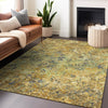 Piper Looms Mayfield Diamond AMF768 Gold Machine Washable Area Rug Lifestyle Image Feature