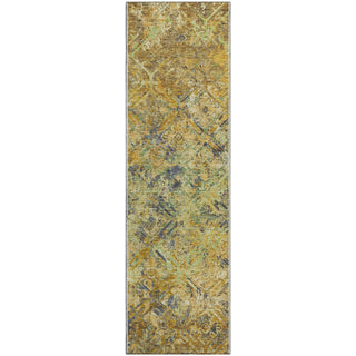 Piper Looms Mayfield Diamond AMF768 Gold Machine Washable Area Rug Runner Main Image