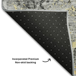 Piper Looms Mayfield Diamond AMF768 Gray Machine Washable Area Rug Backing Image