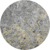 Piper Looms Mayfield Diamond AMF768 Gray Machine Washable Area Rug Round Main Image