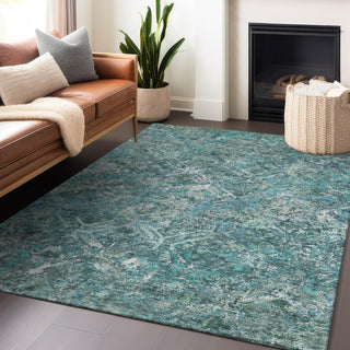 Piper Looms Mayfield Diamond AMF768 Sage Machine Washable Area Rug Lifestyle Image Feature