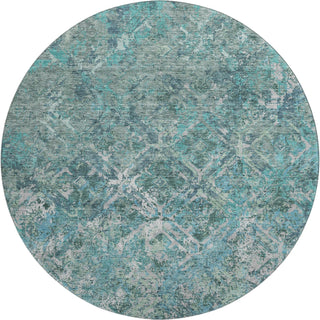 Piper Looms Mayfield Diamond AMF768 Sage Machine Washable Area Rug Round Main Image