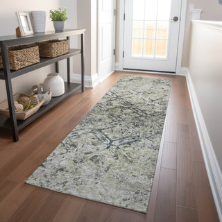 Piper Looms Mayfield Diamond AMF768 Silver Machine Washable Area Rug Runner Lifestyle Image Feature