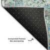 Piper Looms Mayfield Diamond AMF768 Teal Machine Washable Area Rug Backing Image