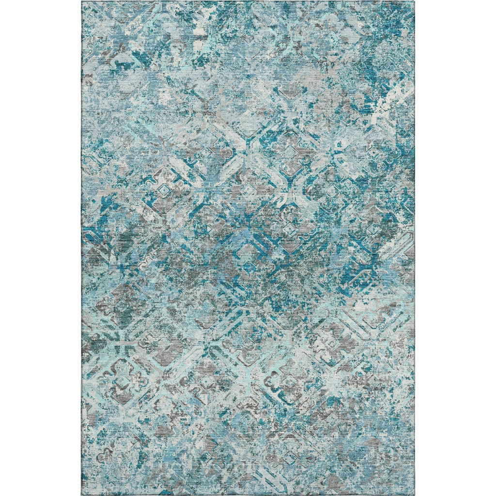 Piper Looms Mayfield Diamond AMF768 Teal Machine Washable Area Rug main image