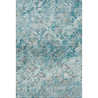 Piper Looms Mayfield Diamond AMF768 Teal Machine Washable Area Rug main image