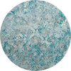 Piper Looms Mayfield Diamond AMF768 Teal Machine Washable Area Rug Round Main Image