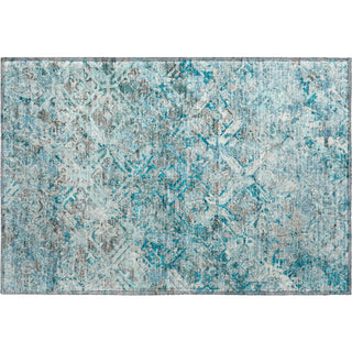 Piper Looms Mayfield Diamond AMF768 Teal Machine Washable Area Rug Scatter Main Image