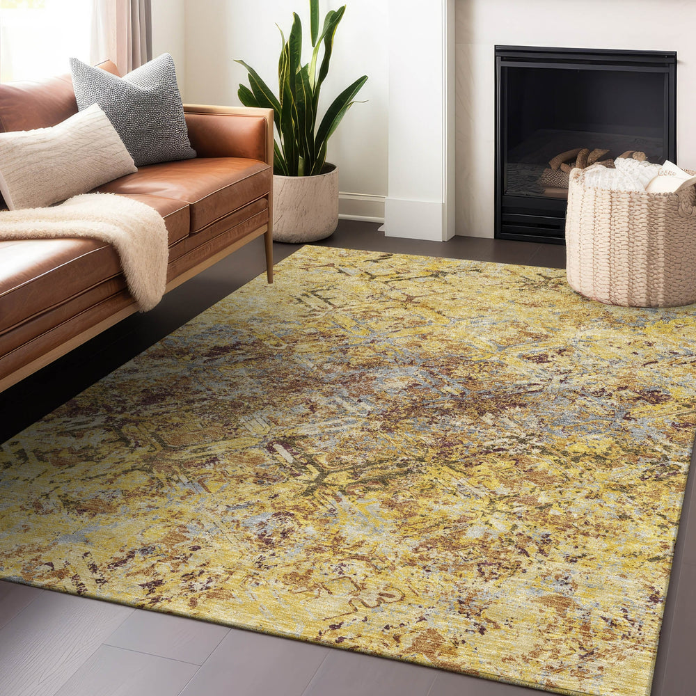Piper Looms Mayfield Diamond AMF768 Wheat Machine Washable Area Rug Lifestyle Image Feature