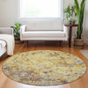 Piper Looms Mayfield Diamond AMF768 Wheat Machine Washable Area Rug Round Lifestyle Image Feature
