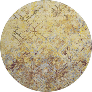 Piper Looms Mayfield Diamond AMF768 Wheat Machine Washable Area Rug Round Main Image