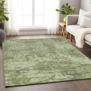 Piper Looms Mayfield Lattice AMF769 Aloe Machine Washable Area Rug Lifestyle Image Feature