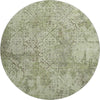 Piper Looms Mayfield Lattice AMF769 Aloe Machine Washable Area Rug Round Main Image