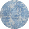 Piper Looms Mayfield Lattice AMF769 Blue Machine Washable Area Rug Round Main Image