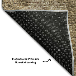 Piper Looms Mayfield Lattice AMF769 Brown Machine Washable Area Rug Backing Image