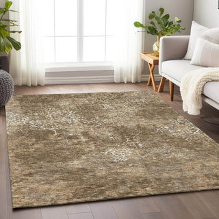 Piper Looms Mayfield Lattice AMF769 Brown Machine Washable Area Rug Lifestyle Image Feature