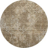 Piper Looms Mayfield Lattice AMF769 Brown Machine Washable Area Rug Round Main Image