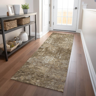Piper Looms Mayfield Lattice AMF769 Brown Machine Washable Area Rug Runner Lifestyle Image Feature
