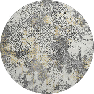 Piper Looms Mayfield Lattice AMF769 Charcoal Machine Washable Area Rug Round Main Image