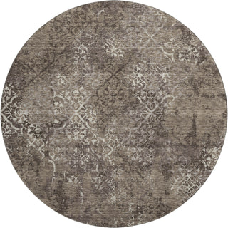 Piper Looms Mayfield Lattice AMF769 Fudge Machine Washable Area Rug Round Main Image