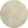 Piper Looms Mayfield Lattice AMF769 Gold Machine Washable Area Rug Round Main Image